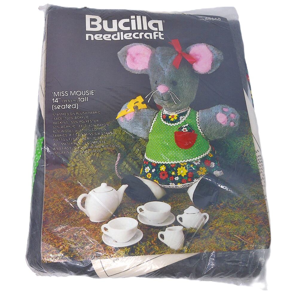 Vintage Bucilla Needlecraft Miss Mouse 48668